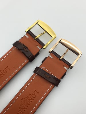Image of New 18mm/20mm black Gents Genuine Leather Watch Strap For Longines
