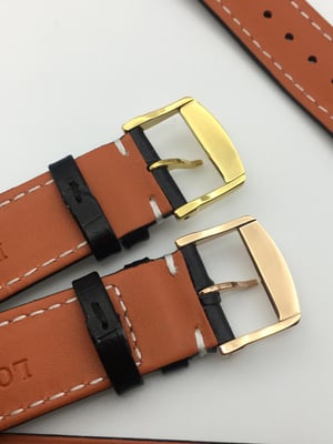 Image of New 18mm/20mm black Gents Genuine Leather Watch Strap For Longines
