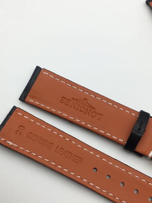 Image of New 18mm/20mm black Gents Genuine Leather Watch Strap For Longines