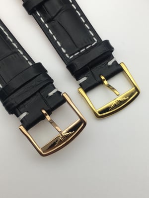 Image of New 18mm/20mm black Gents Genuine Leather Watch Strap For Longines
