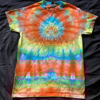 Image 1 of Twin Fae- Lotus Tie-Dye Orange, Blue, and Yellow Tee- Small