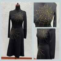 40s Style Dress: Handmade Spider Web Embroidery