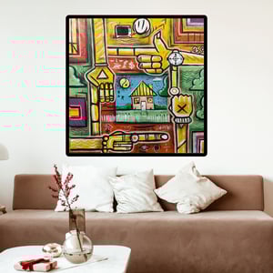 SKY MIGHT FALL ORIGINAL PAINTING 40x40"