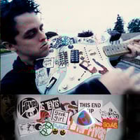 Image 1 of Green Day guitar stickers BJ Version 1996 vinyl punk decal Full Set 18