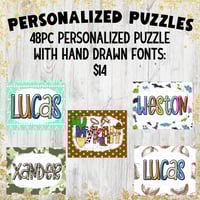 Image 1 of Boys Personalized Puzzles
