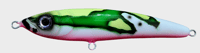 Image 1 of 80g White, Green, Yellow, Black Camo, Pink Belly Floating Stick Bait