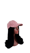 Pink Louis Vuitton Fashion Hat.