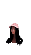 Pink Louis Vuitton Fashion Hat.