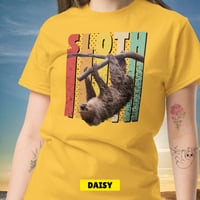 Image 4 of Sloth Hanging Around Unisex T-shirt