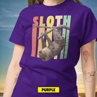 Image 10 of Sloth Hanging Around Unisex T-shirt