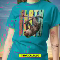 Image 15 of Sloth Hanging Around Unisex T-shirt