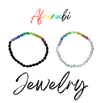 Image 1 of Handmade Swarovski Bicone Bead Rainbow Glass Bracelet