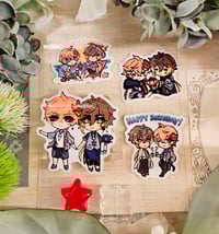 Image 1 of [Genshin Impact] Childe+Zhongli Diecut Stickers