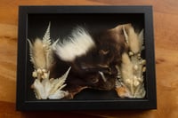 Image 2 of Skunk Face Frame with Florals & Citrine
