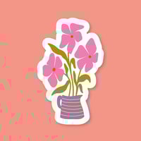 Image 1 of Sticker Vase Violet