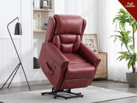 Image 2 of Sandringham Lift and Rise Recliner Dual Motor  - Burgundy Leather