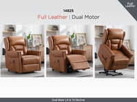 Image 3 of Sandringham Lift and Rise Recliner Dual Motor - Tan Leather