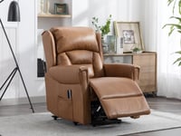 Image 1 of Sandringham Lift and Rise Recliner Dual Motor - Tan Leather