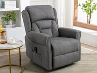 Sandringham Lift and Rise Recliner Dual Motor - Grey Fabric
