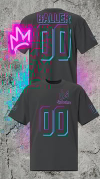 Image 2 of Oversized t-shirt Baller 00 black
