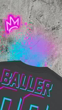 Image 4 of Oversized t-shirt Baller 00 black