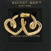 SECRET BOX 14K GOLD DIPPED HEART EARRING