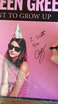 Image 2 of Autographed PINK VINYL 10th Anniversary I WANT TO GROW UP LP