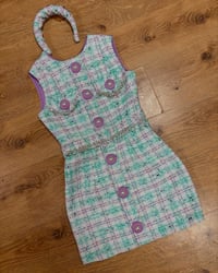Lilac and mint tweed dress 