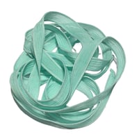 Image 3 of 1PC. SEA GLASS  42" Hand Dyed Finished Edge Silk Wrist Wrap Bracelet/Jewelry/Craft Ribbons