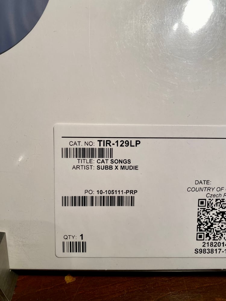 Image de TEST PRESSING "SUBB X MUDIE" LP ( 1 SEUL! 1 ONLY! )