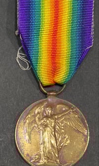 Image 2 of WW1 (British) Victory Medal (Named) w/Framed KIA Attestation