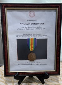 Image 8 of WW1 (British) Victory Medal (Named) w/Framed KIA Attestation