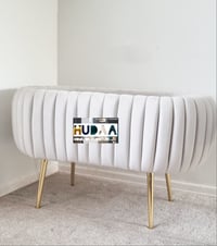 Image 1 of  Panelled Upholstery Detailed Baby Bassinet Crib Cot