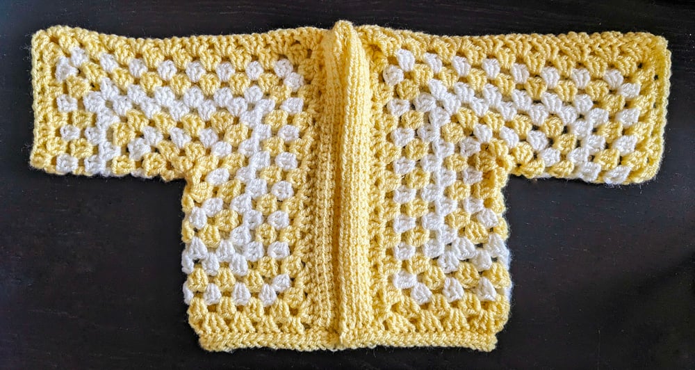 Image of Kids Hexi Cardigan (3-6 months) – Lemon & Cream