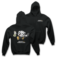 Image 1 of LRC/SUPDEF - " DEVIOUS DICEMAN " - BLACK HOODIE