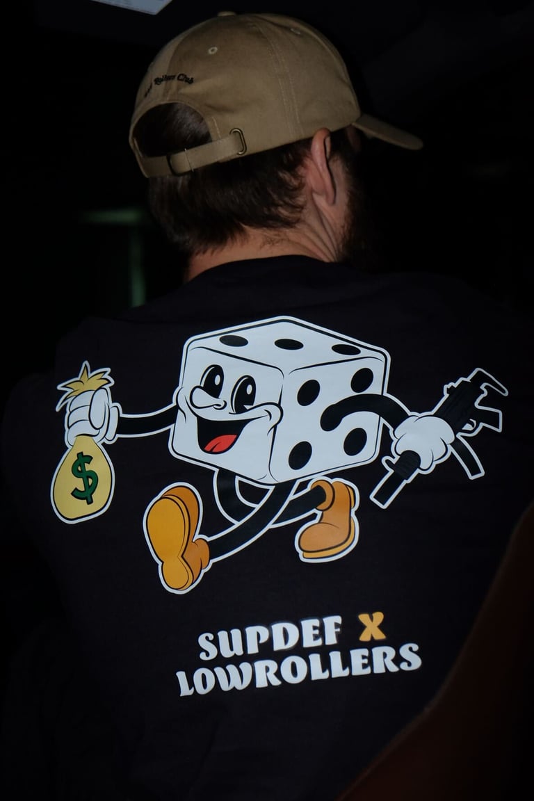 LRC/SUPDEF - " DEVIOUS DICEMAN " - BLACK TEE Image 3