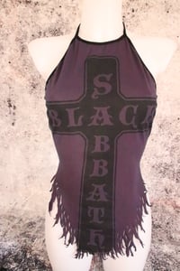 Image 2 of Black Sabbath cross halter top