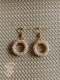 Image 3 of Shore Wander Beaded Hoop Earrings