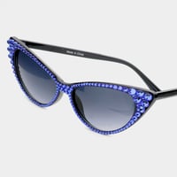 Image 2 of Vintage Cat Eye Sunglasses with Rhinestone Embellishments – Glamorous Retro Shades