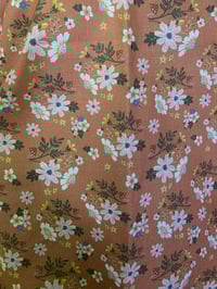 Image 3 of Organic Cotton Crown Cover with Lace Trim- Warm Meadow Mushrooms 