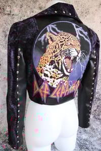 Image 9 of Def Leppard purple Biker Jacket