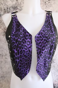 Image 6 of Guns N' Roses Purple leopard leather Vest