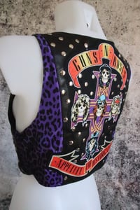 Image 7 of Guns N' Roses Purple leopard leather Vest