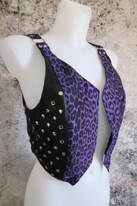 Image 8 of Guns N' Roses Purple leopard leather Vest