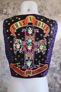 Image 13 of Guns N' Roses Purple leopard leather Vest