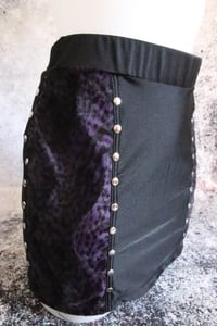 Image 8 of Spandex and purple leopard  mini skirt