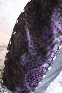 Image 9 of Spandex and purple leopard  mini skirt