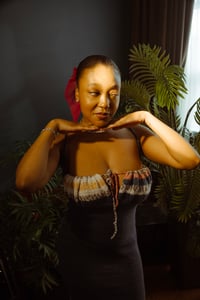 Image 1 of Front Tie Midi Knit Dress