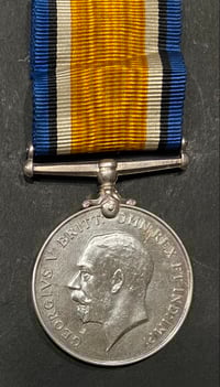 Image 2 of WW1 (British) British War Medal (Named) in Silver w/Framed KIA Attestation