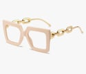 CHIC SQUARED CLEAR SUNGLASSES